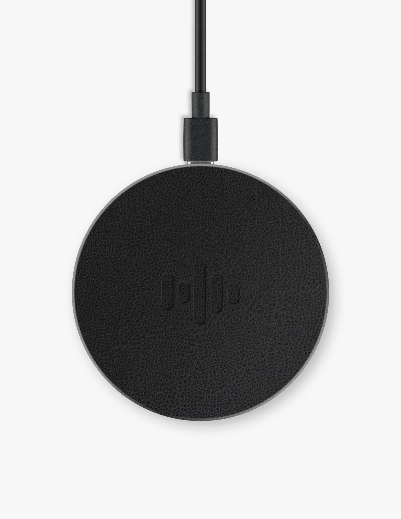 Wireless Charger (QI Charger) in black leather